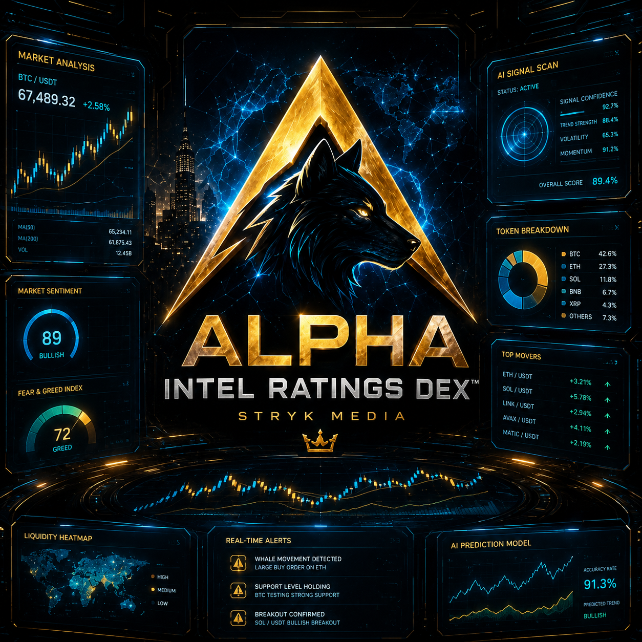 STRYK Media ALPHA Intel Ratings DEX dashboard preview